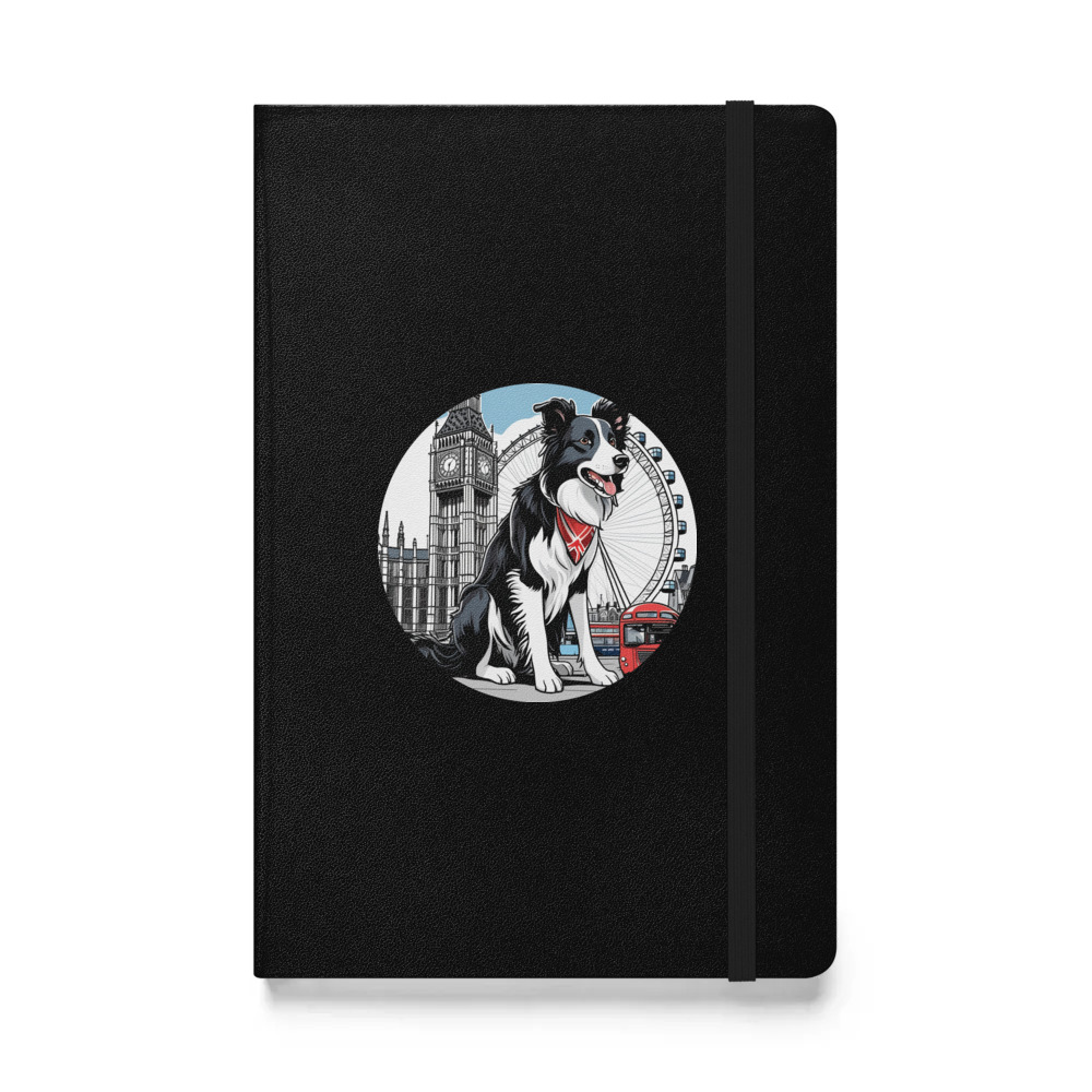 PugMug Custom Border Collie Hardcover Bound Notebook