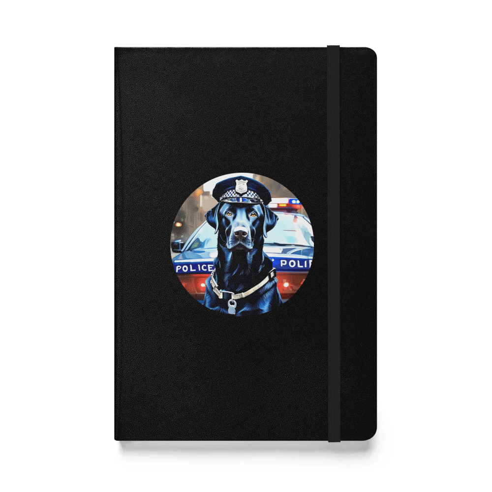PugMug Custom Black Labrador Retriever Hardcover Bound Notebook
