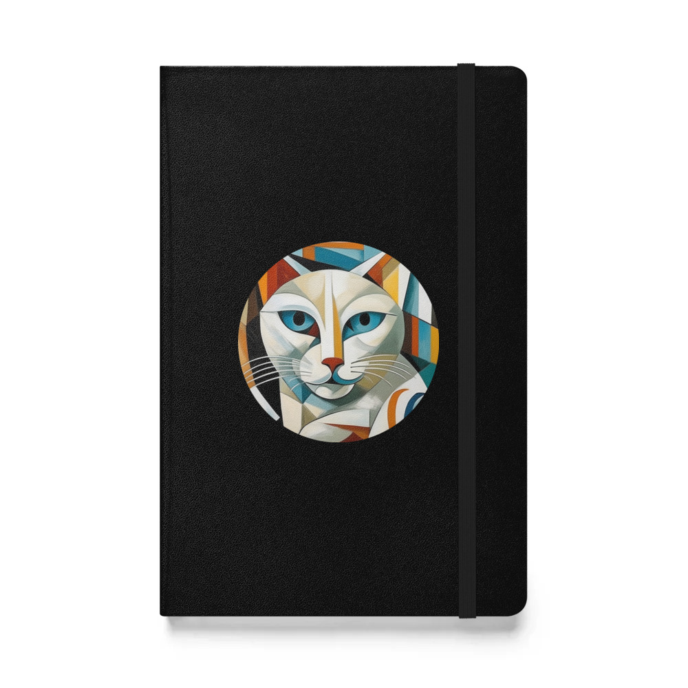 PugMug Custom White Companion Cat Hardcover Bound Notebook