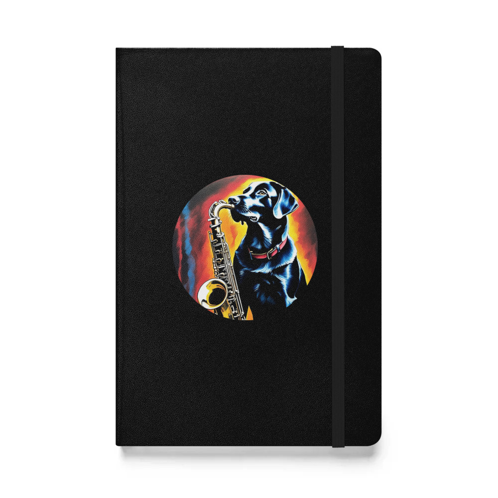 PugMug Custom Black Labrador Retriever Hardcover Bound Notebook