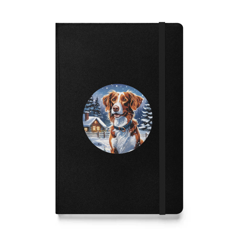 PugMug Custom Brittany Dog Hardcover Bound Notebook