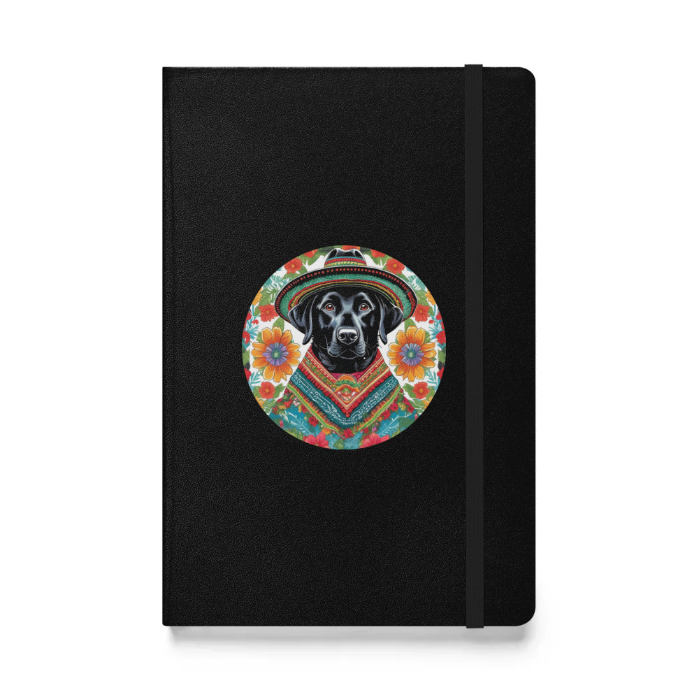 PugMug Custom Black Labrador Retriever Hardcover Bound Notebook