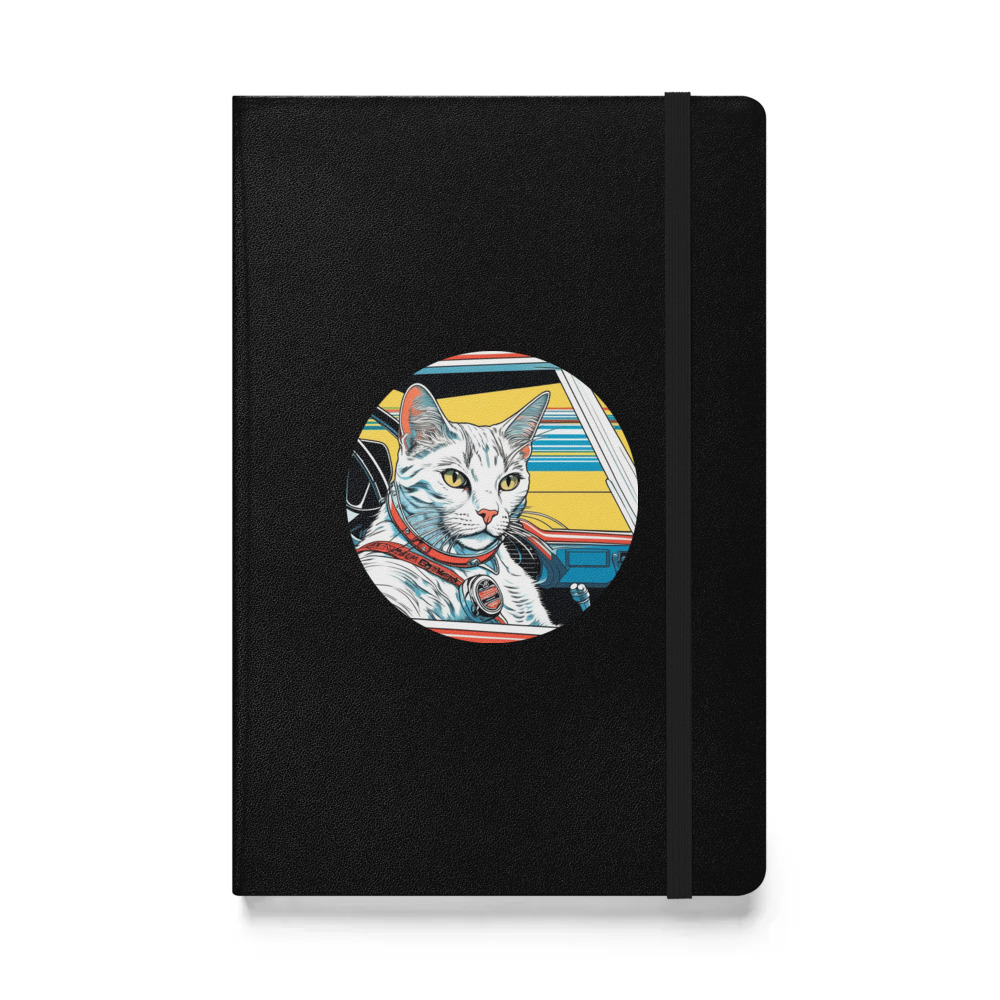 PugMug Custom White Companion Cat Hardcover Bound Notebook