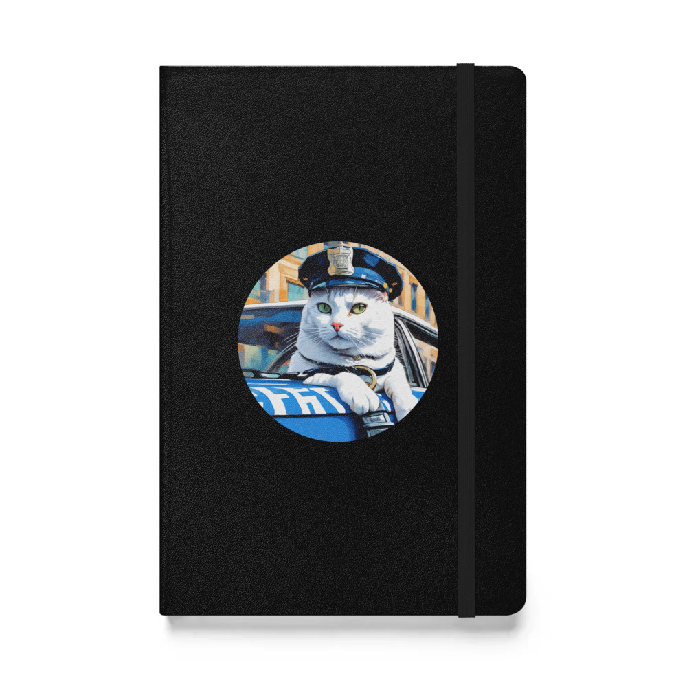 PugMug Custom White Companion Cat Hardcover Bound Notebook