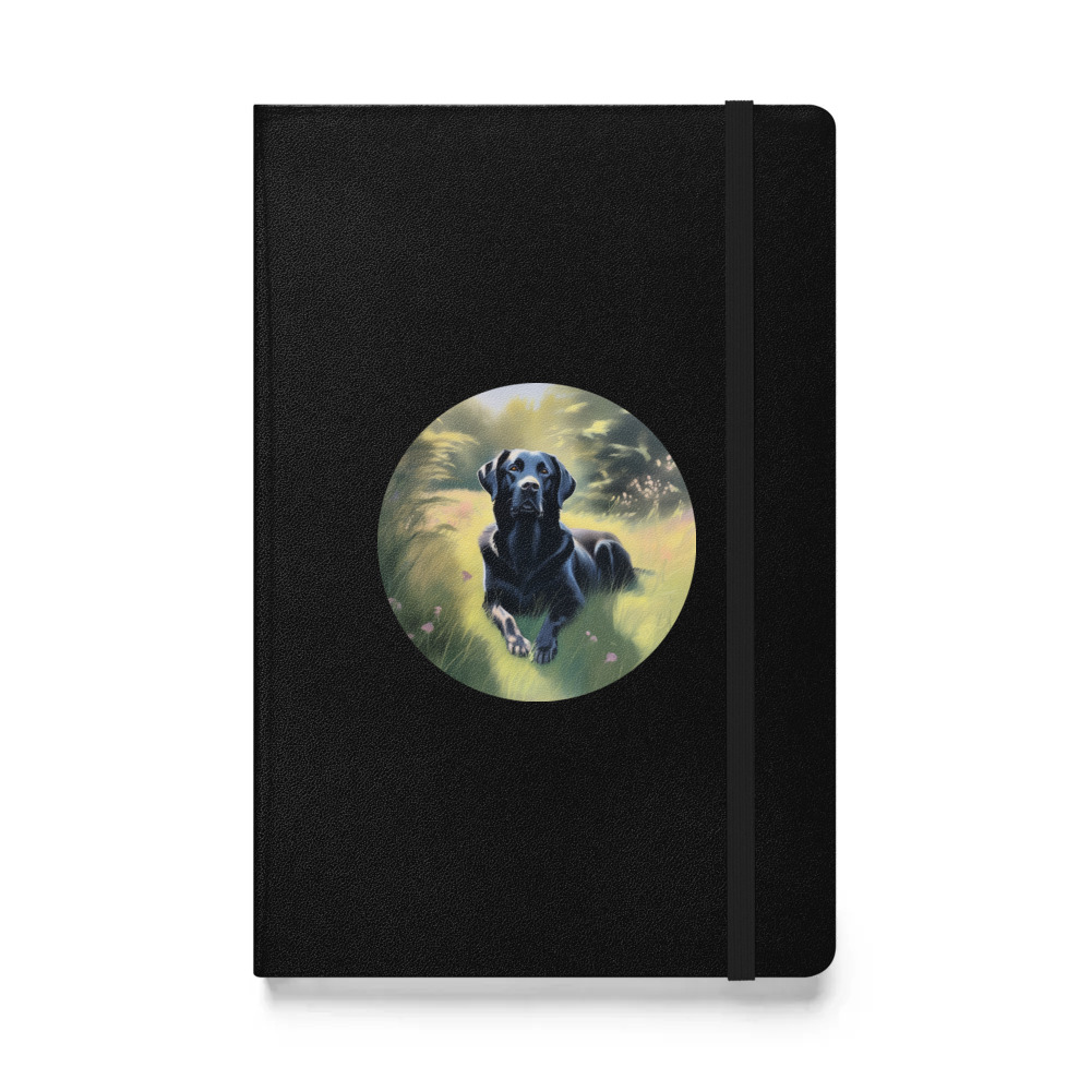 PugMug Custom Black Labrador Retriever Hardcover Bound Notebook