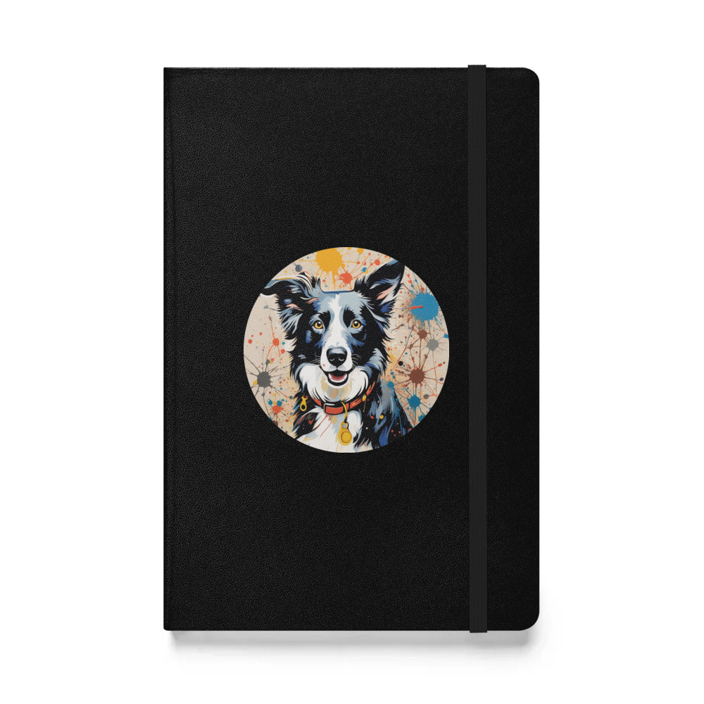 PugMug Custom Border Collie Hardcover Bound Notebook