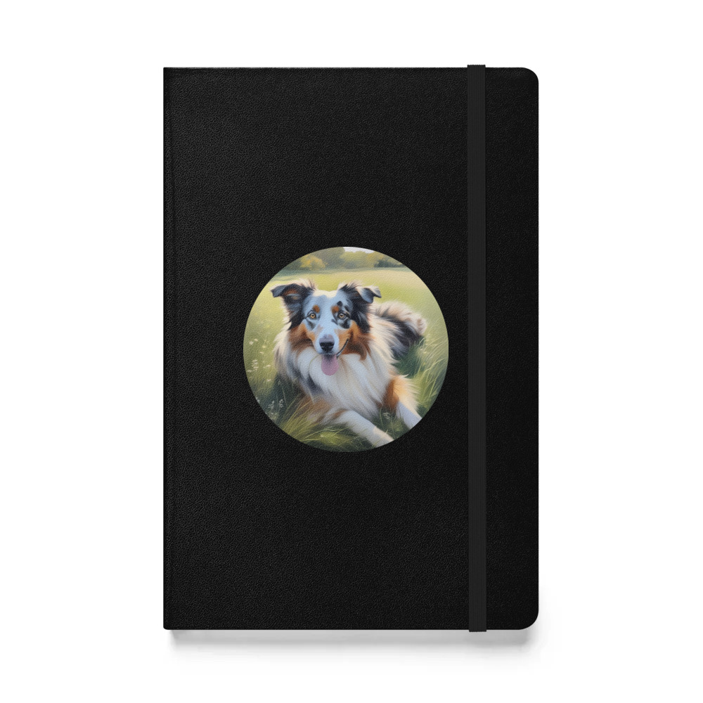 PugMug Custom Australian Shepherd Dog Hardcover Bound Notebook