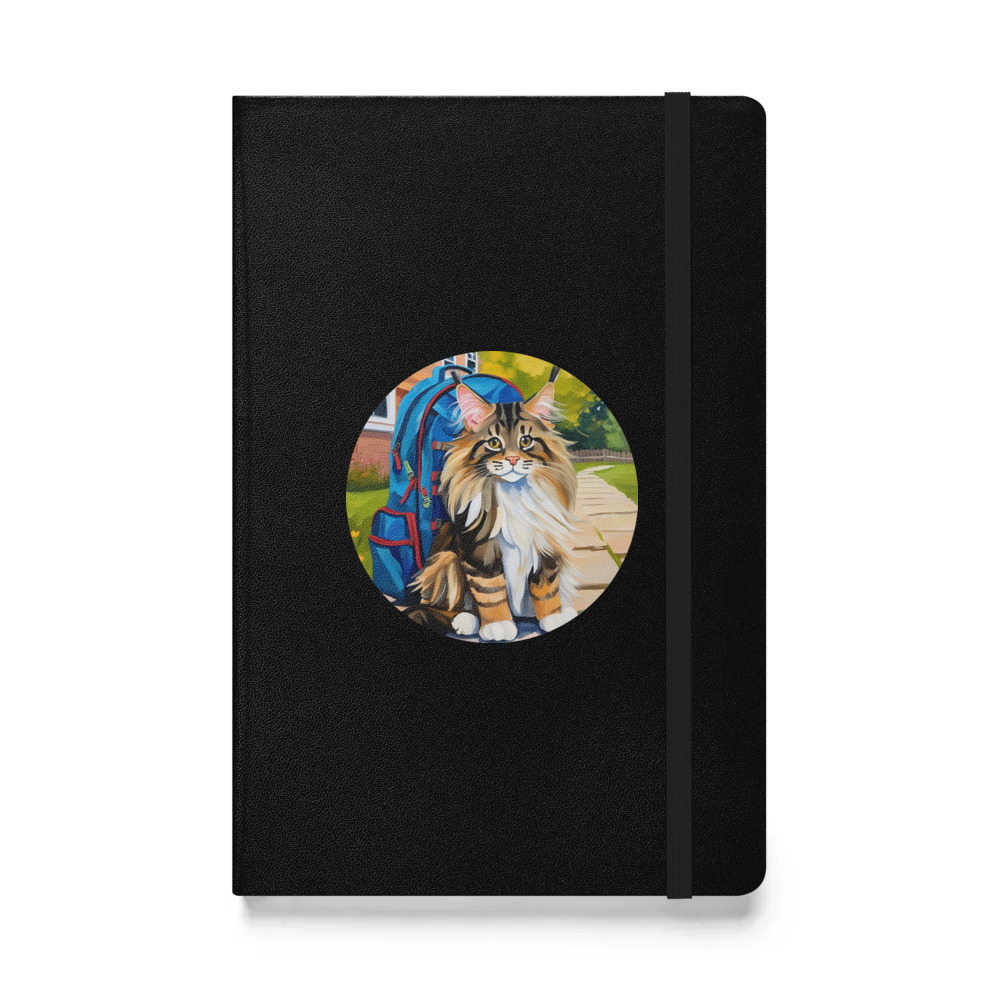 PugMug Custom Tabby Maine Coon Cat Hardcover Bound Notebook