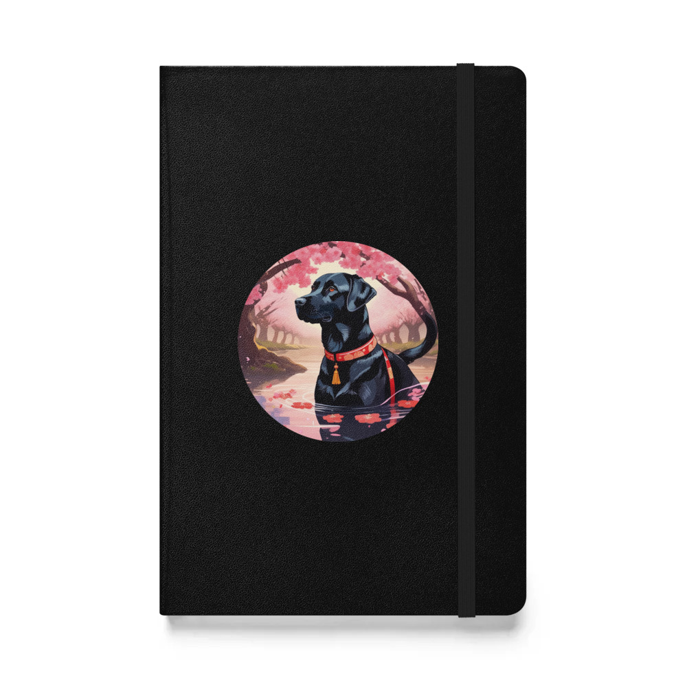 PugMug Custom Black Labrador Retriever Hardcover Bound Notebook