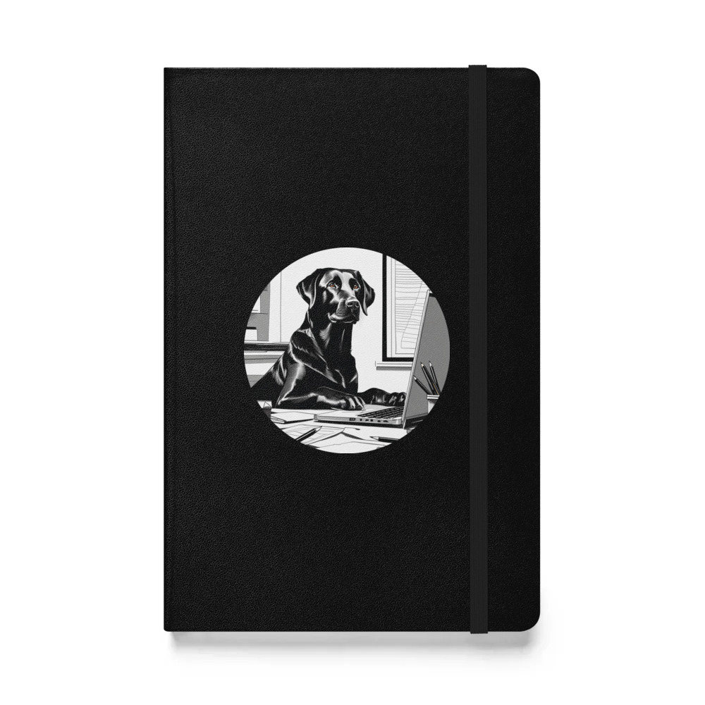 PugMug Custom Black Labrador Retriever Hardcover Bound Notebook