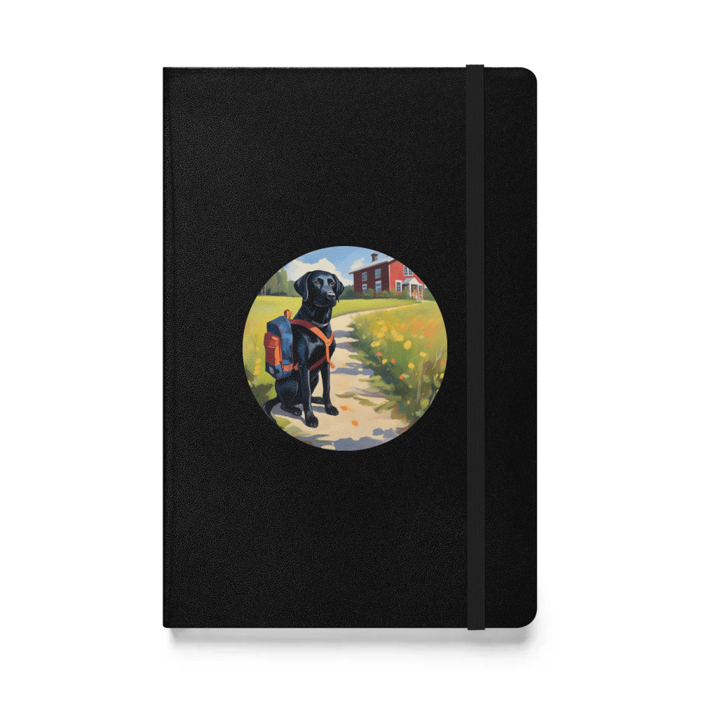 PugMug Custom Black Labrador Retriever Hardcover Bound Notebook