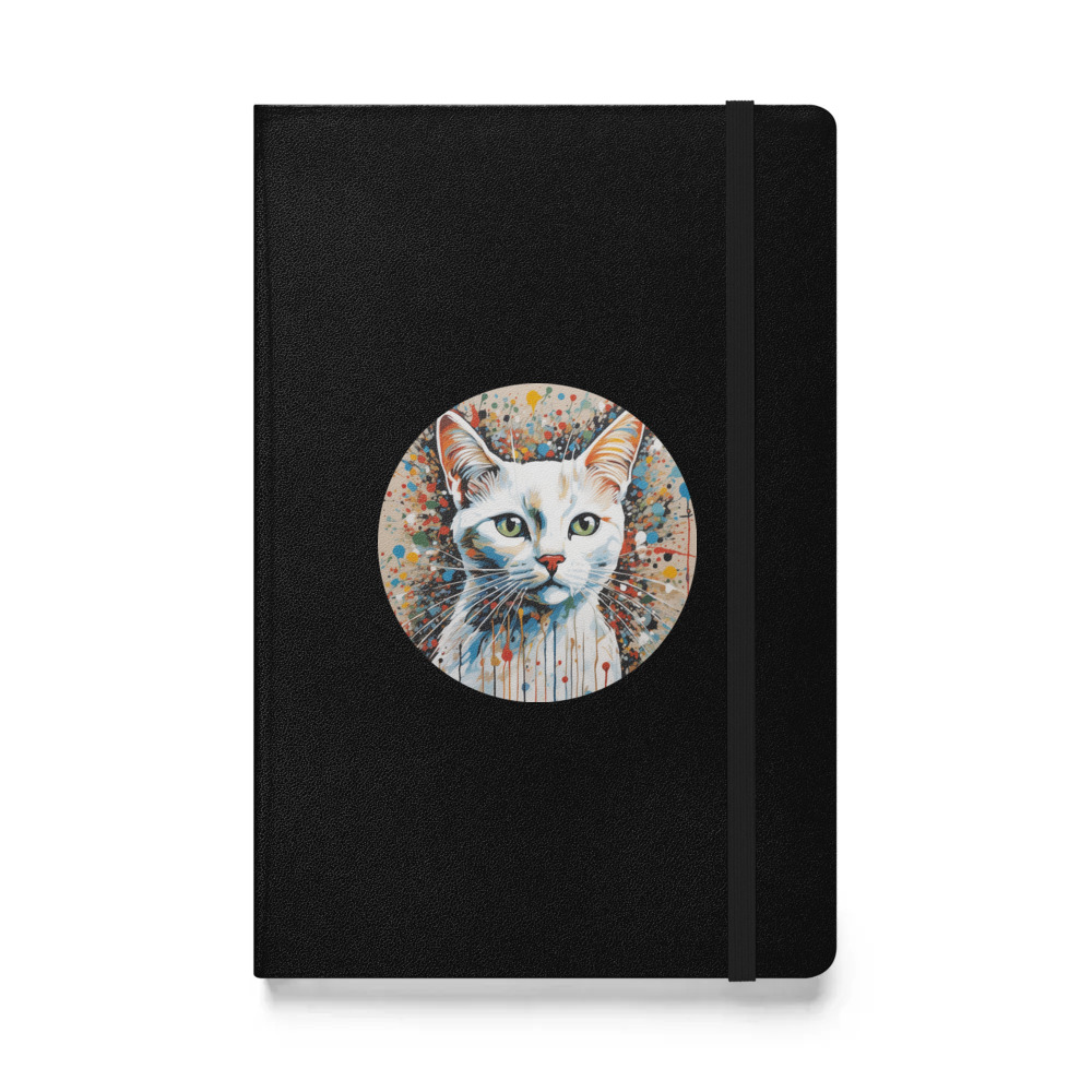 PugMug Custom White Companion Cat Hardcover Bound Notebook
