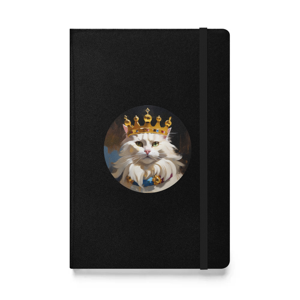 PugMug Custom White Companion Cat Hardcover Bound Notebook