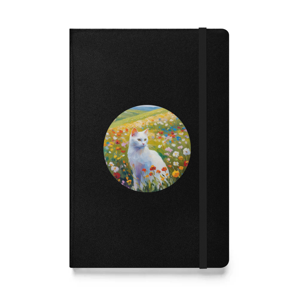 PugMug Custom White Companion Cat Hardcover Bound Notebook