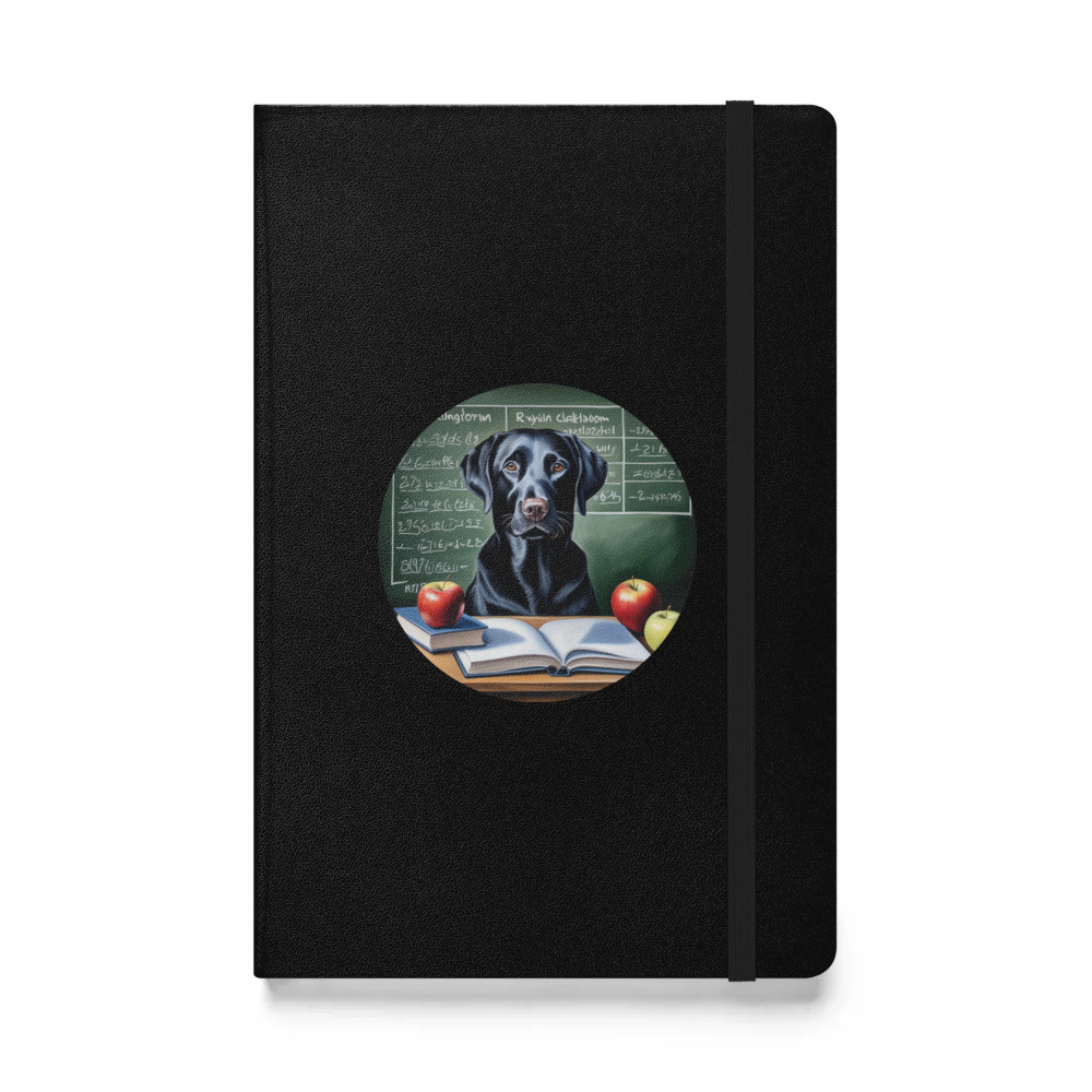 PugMug Custom Black Labrador Retriever Hardcover Bound Notebook