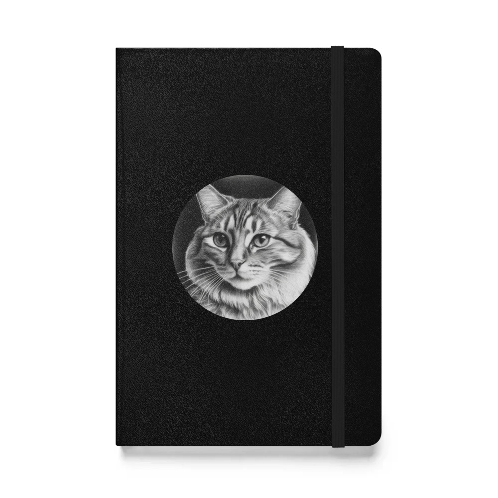 PugMug Custom Tabby Companion Cat Hardcover Bound Notebook