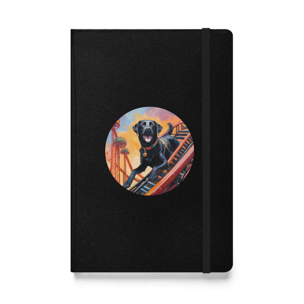 PugMug Custom Black Labrador Retriever Hardcover Bound Notebook