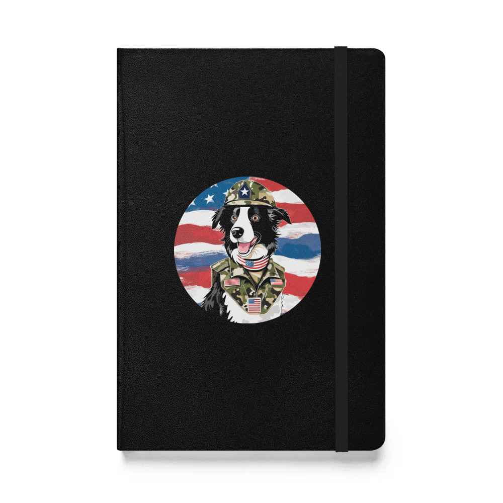 PugMug Custom Border Collie Hardcover Bound Notebook