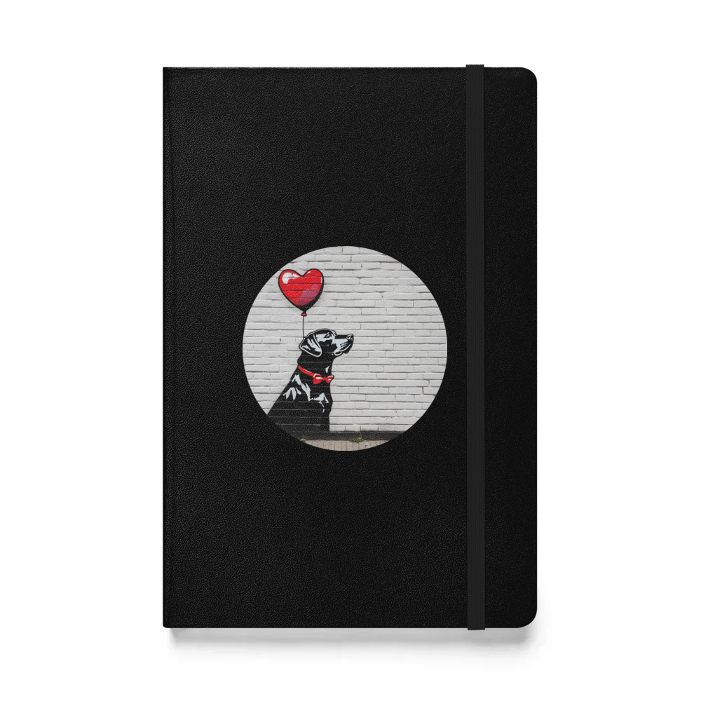 PugMug Custom Black Labrador Retriever Hardcover Bound Notebook
