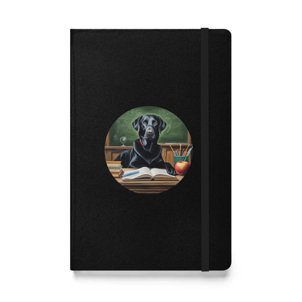 PugMug Custom Black Labrador Retriever Hardcover Bound Notebook