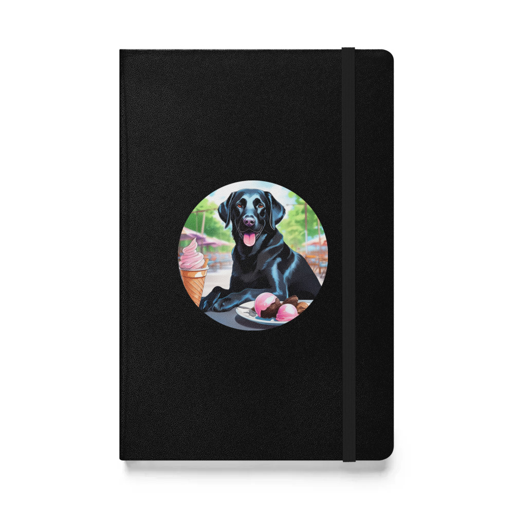 PugMug Custom Black Labrador Retriever Hardcover Bound Notebook