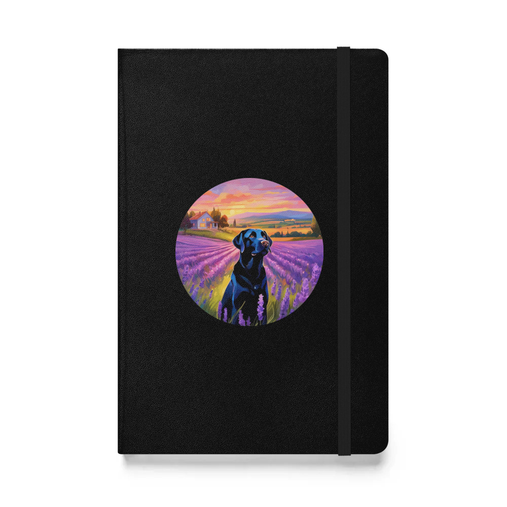 PugMug Custom Black Labrador Retriever Hardcover Bound Notebook