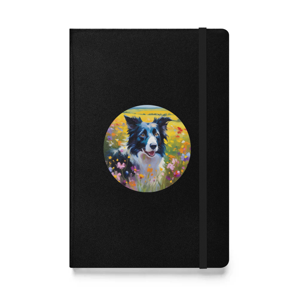 PugMug Custom Border Collie Hardcover Bound Notebook