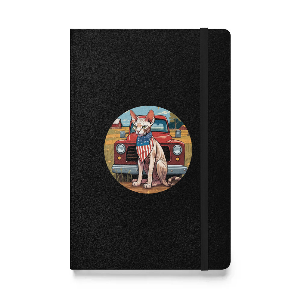 PugMug Custom Tabby Sphynx Cat Hardcover Bound Notebook