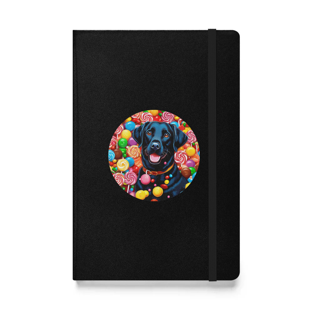 PugMug Custom Black Labrador Retriever Hardcover Bound Notebook