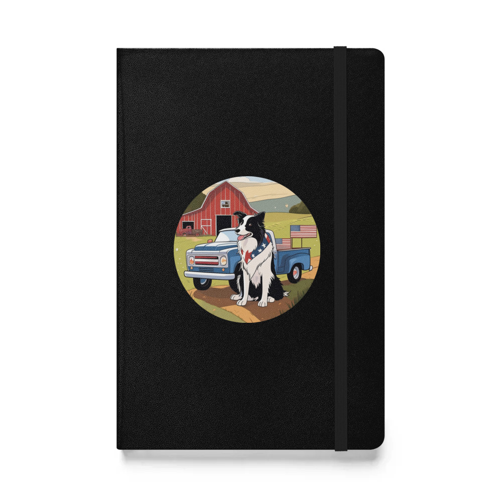 PugMug Custom Border Collie Hardcover Bound Notebook