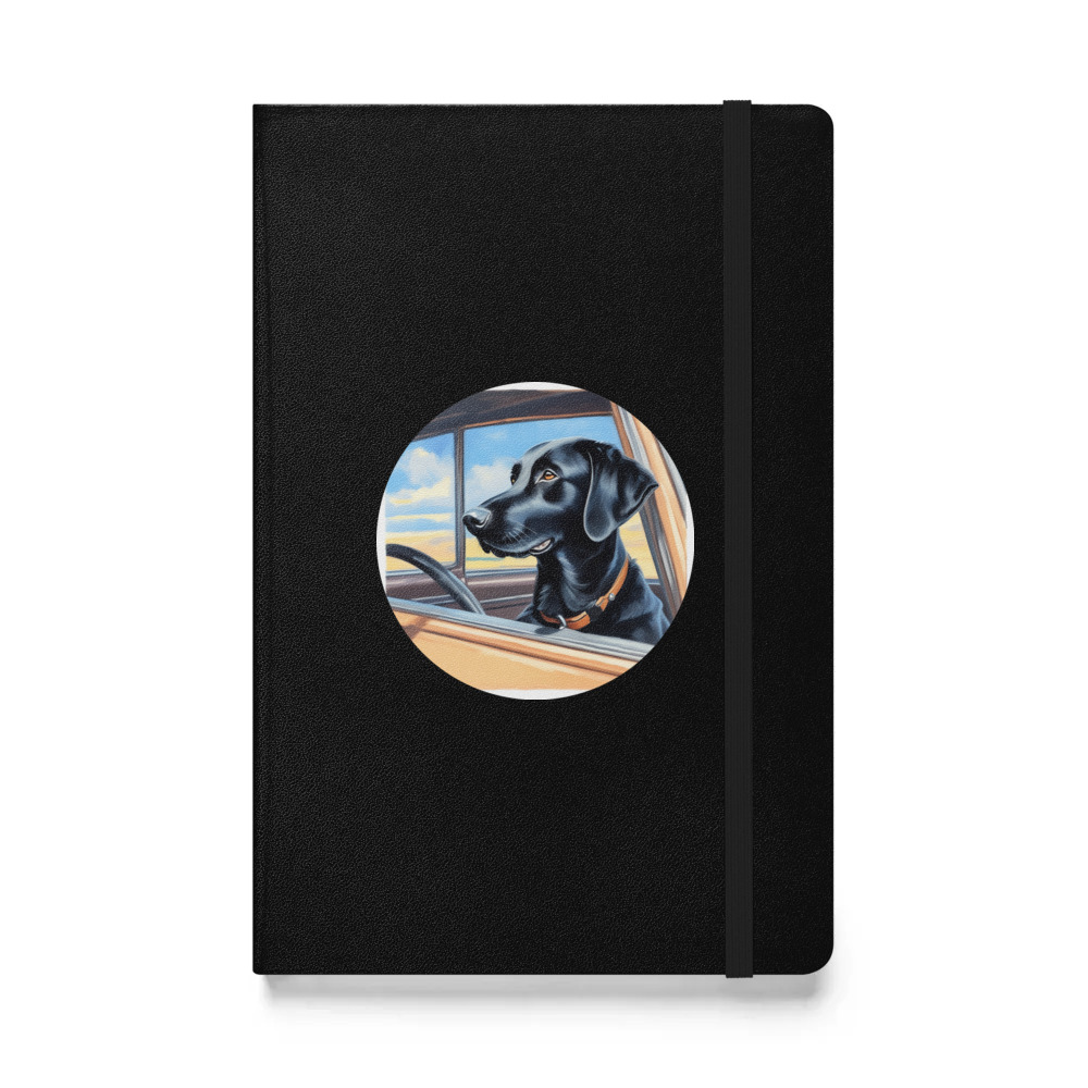 PugMug Custom Black Labrador Retriever Hardcover Bound Notebook