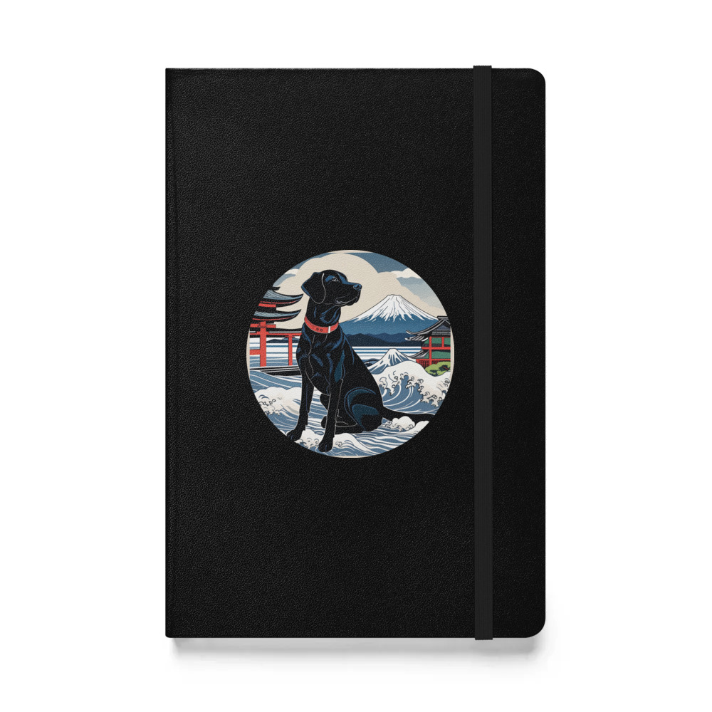 PugMug Custom Black Labrador Retriever Hardcover Bound Notebook