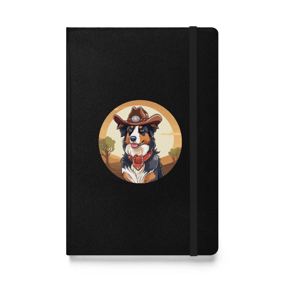 PugMug Custom Australian Shepherd Dog Hardcover Bound Notebook