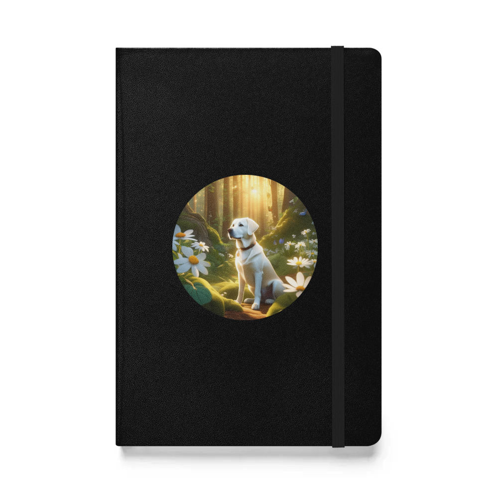 PugMug Custom White Labrador Retriever Hardcover Bound Notebook