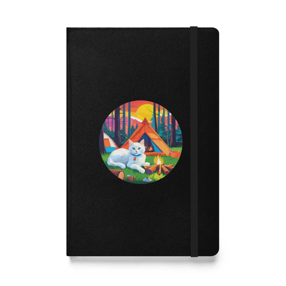 PugMug Custom White Companion Cat Hardcover Bound Notebook