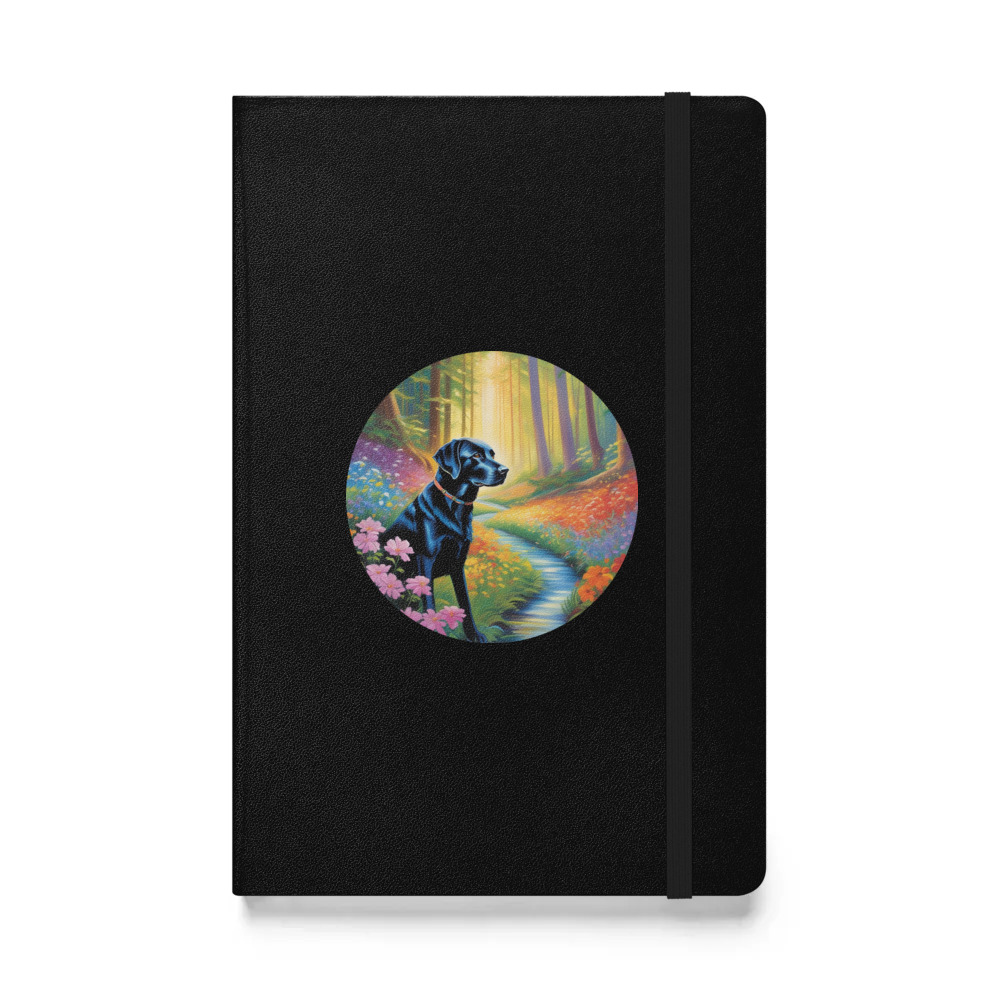 PugMug Custom Black Labrador Retriever Hardcover Bound Notebook