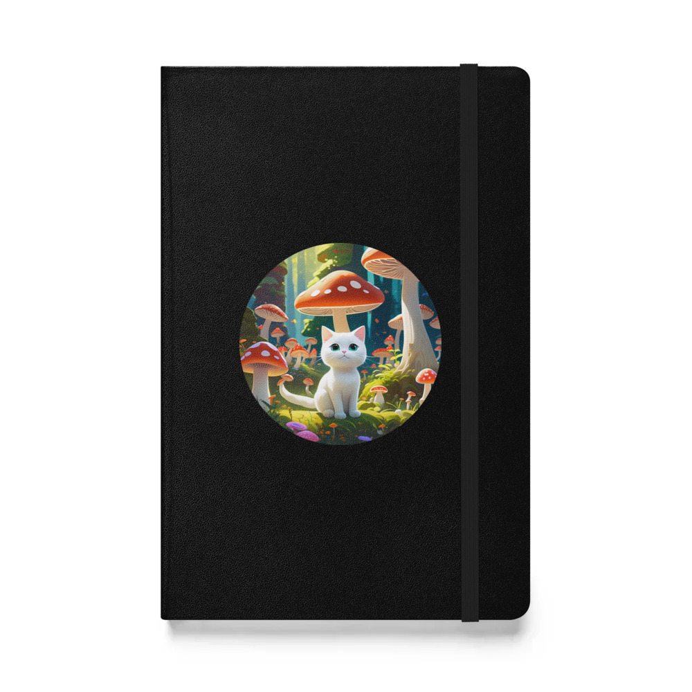 PugMug Custom White Companion Cat Hardcover Bound Notebook