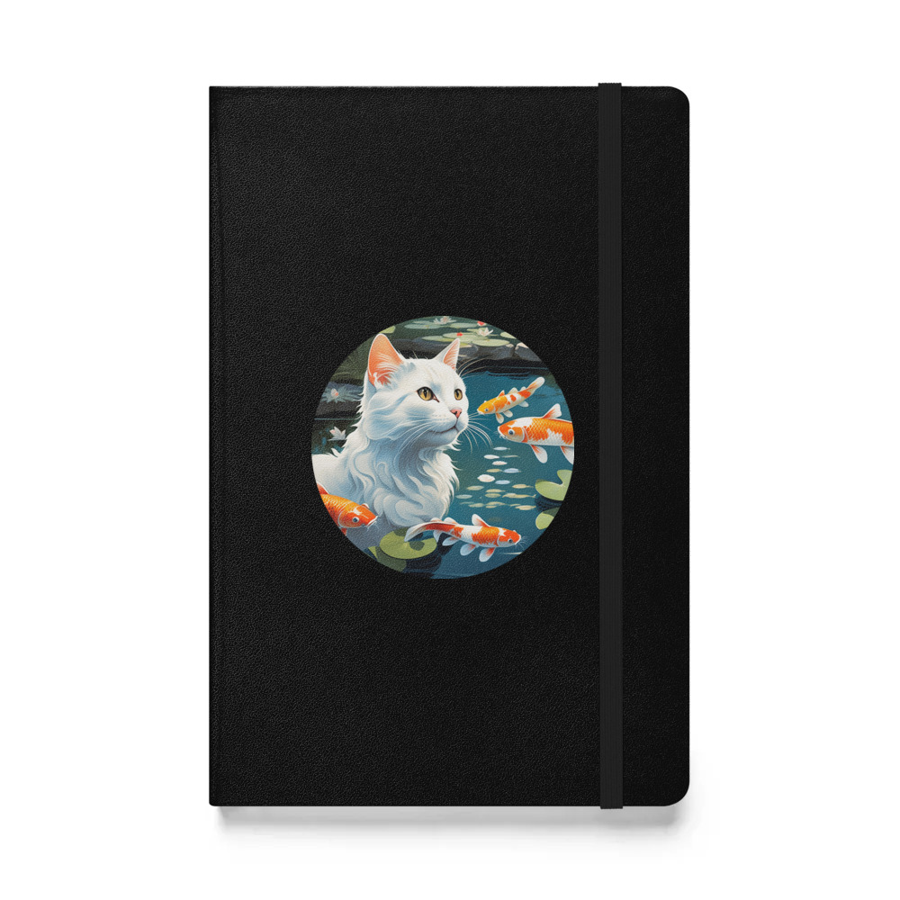 PugMug Custom White Companion Cat Hardcover Bound Notebook