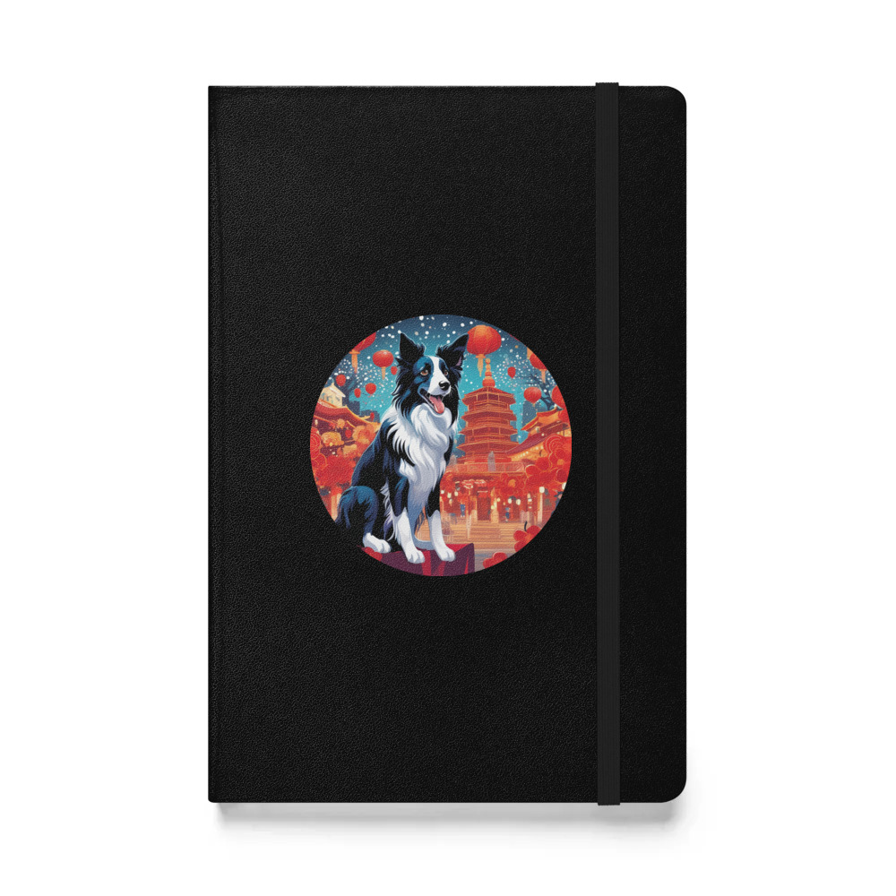 PugMug Custom Border Collie Hardcover Bound Notebook