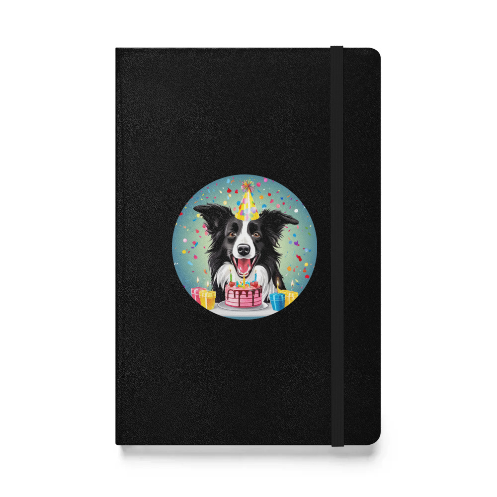 PugMug Custom Border Collie Hardcover Bound Notebook