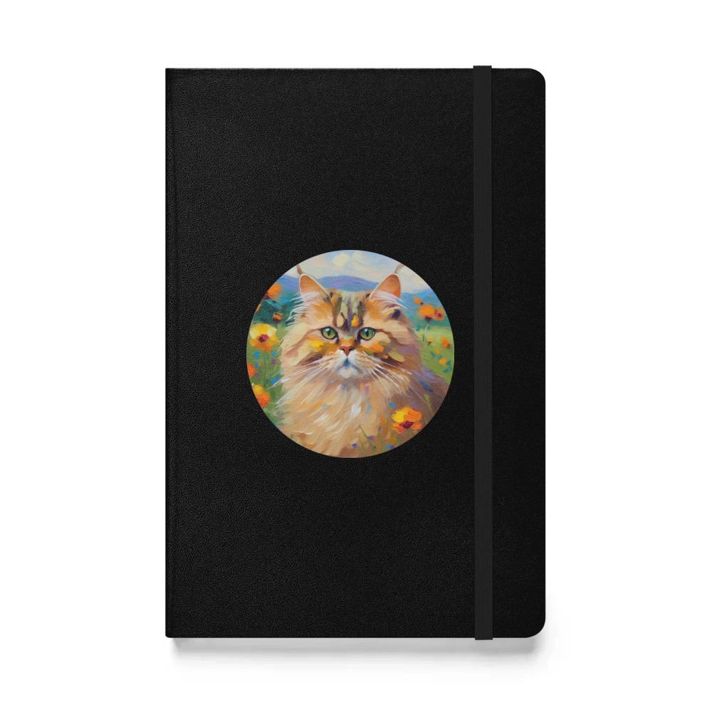 PugMug Custom Tabby Persian Cat Hardcover Bound Notebook