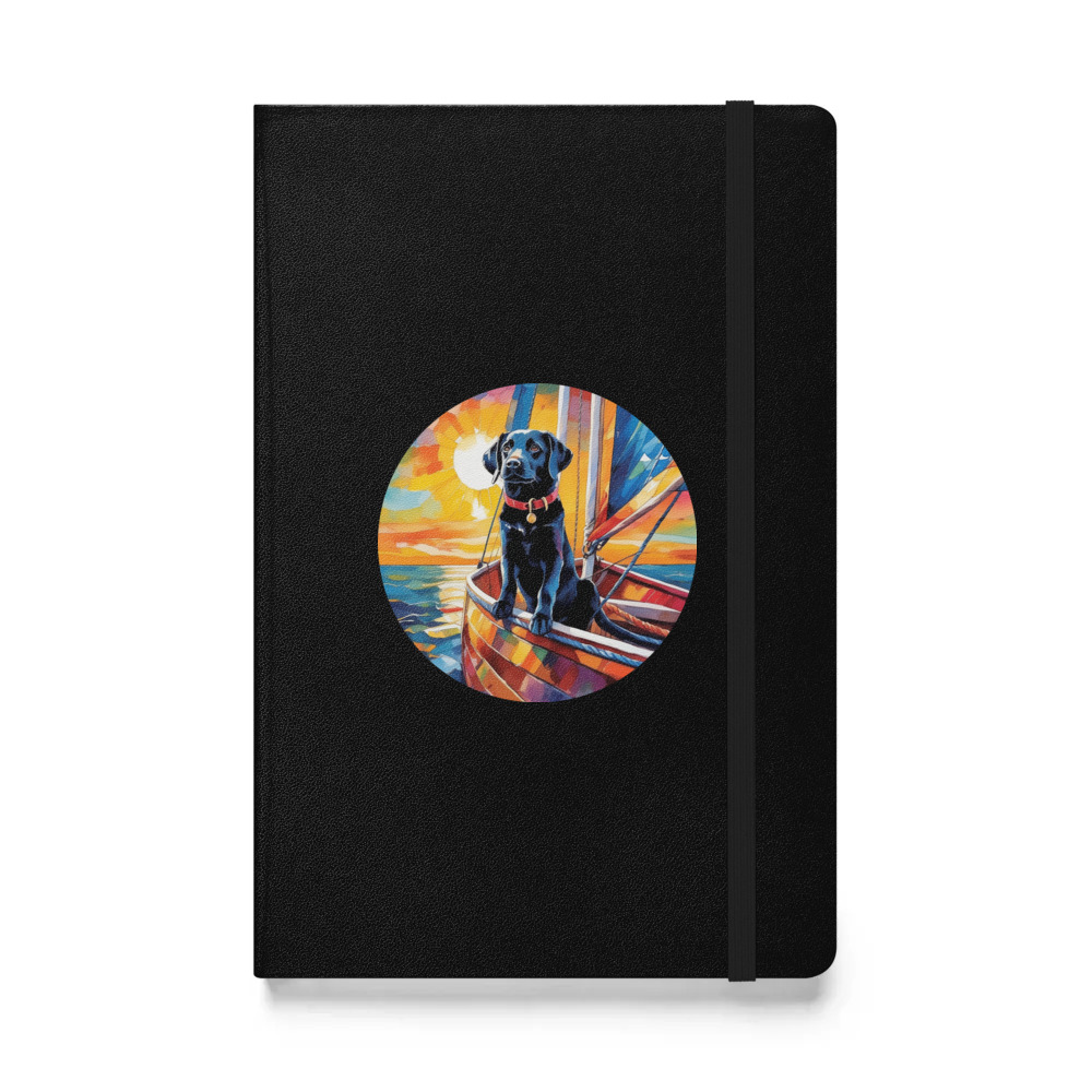 PugMug Custom Black Labrador Retriever Hardcover Bound Notebook