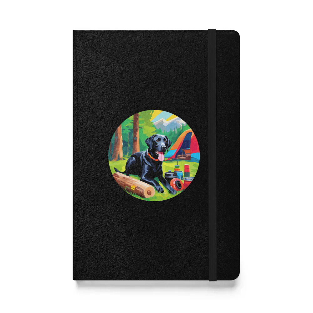 PugMug Custom Black Labrador Retriever Hardcover Bound Notebook
