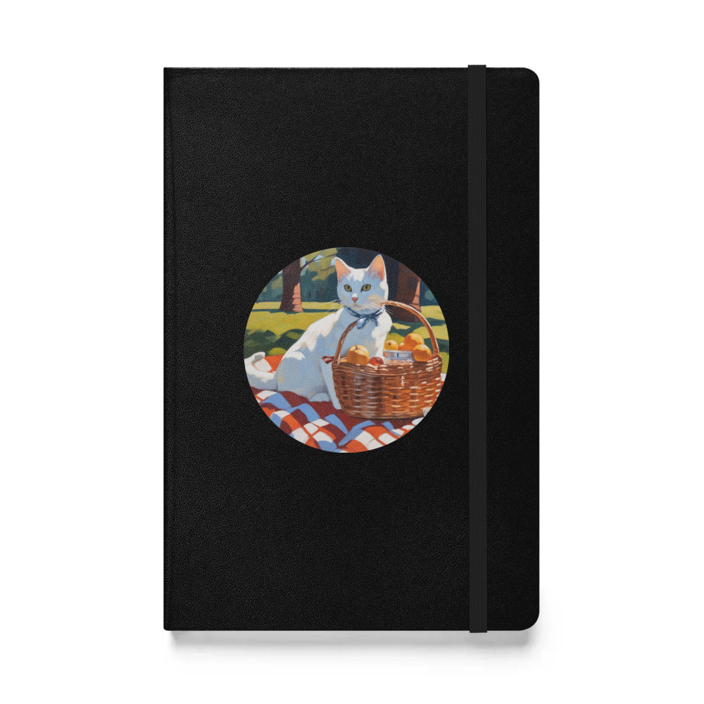 PugMug Custom White Companion Cat Hardcover Bound Notebook