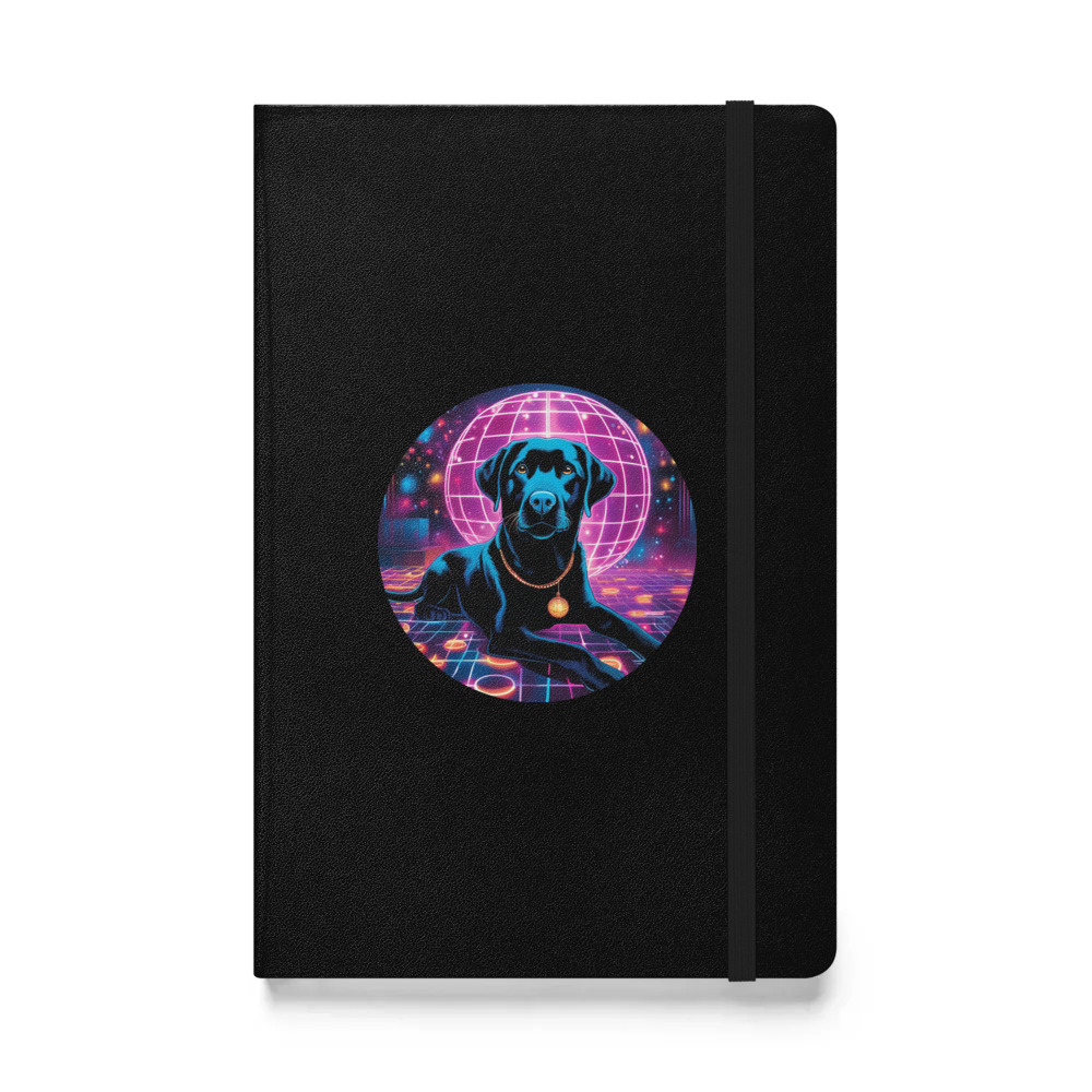 PugMug Custom Black Labrador Retriever Hardcover Bound Notebook
