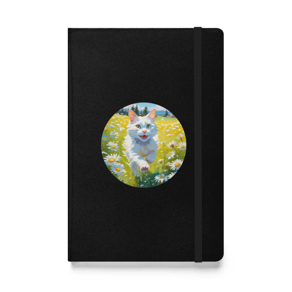 PugMug Custom White Companion Cat Hardcover Bound Notebook