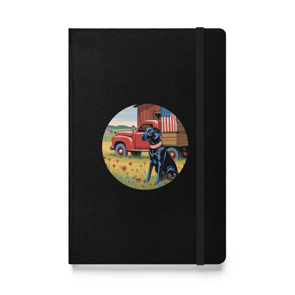 PugMug Custom Black Labrador Retriever Hardcover Bound Notebook