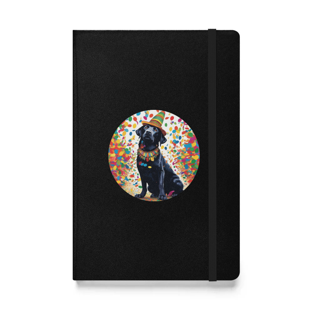 PugMug Custom Black Labrador Retriever Hardcover Bound Notebook