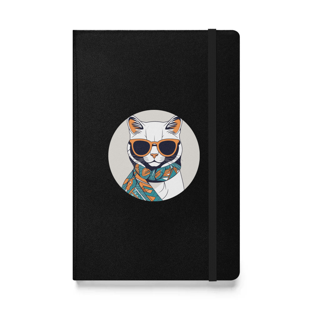 PugMug Custom White Exotic Cat Hardcover Bound Notebook