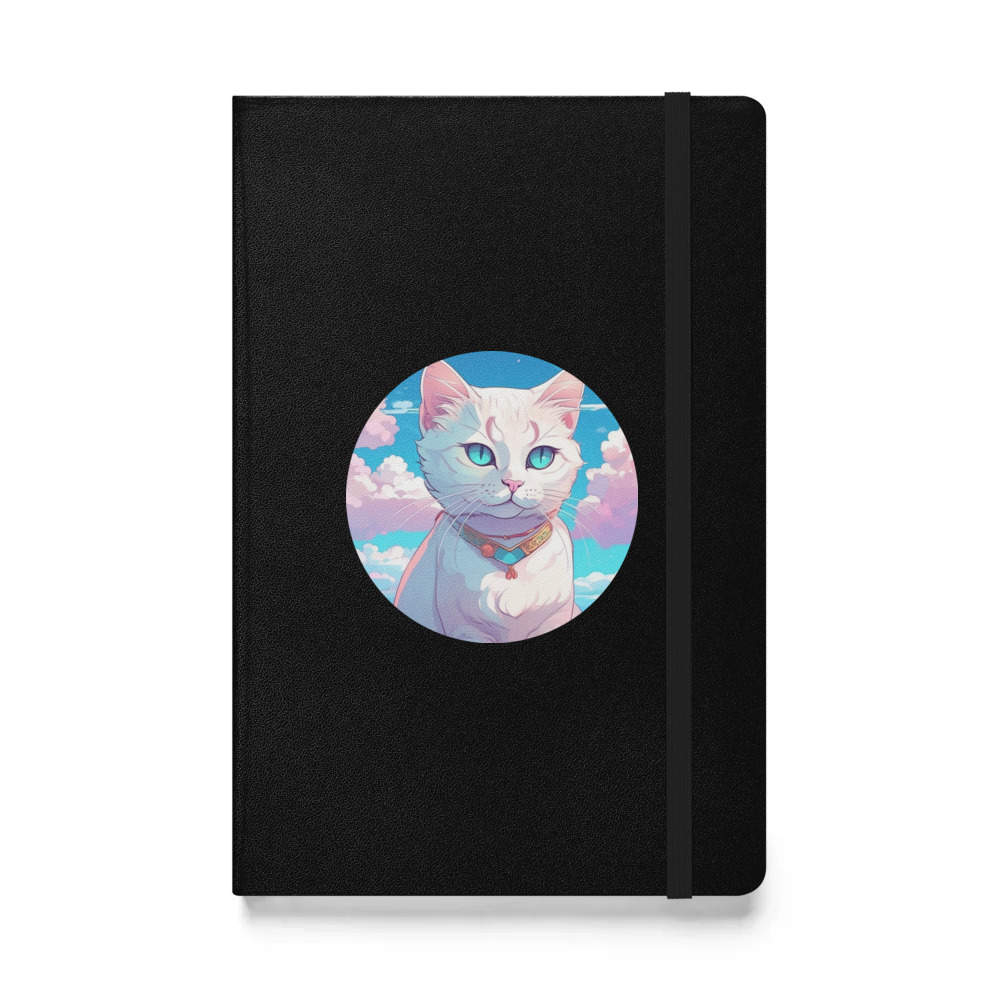 PugMug Custom White Exotic Cat Hardcover Bound Notebook